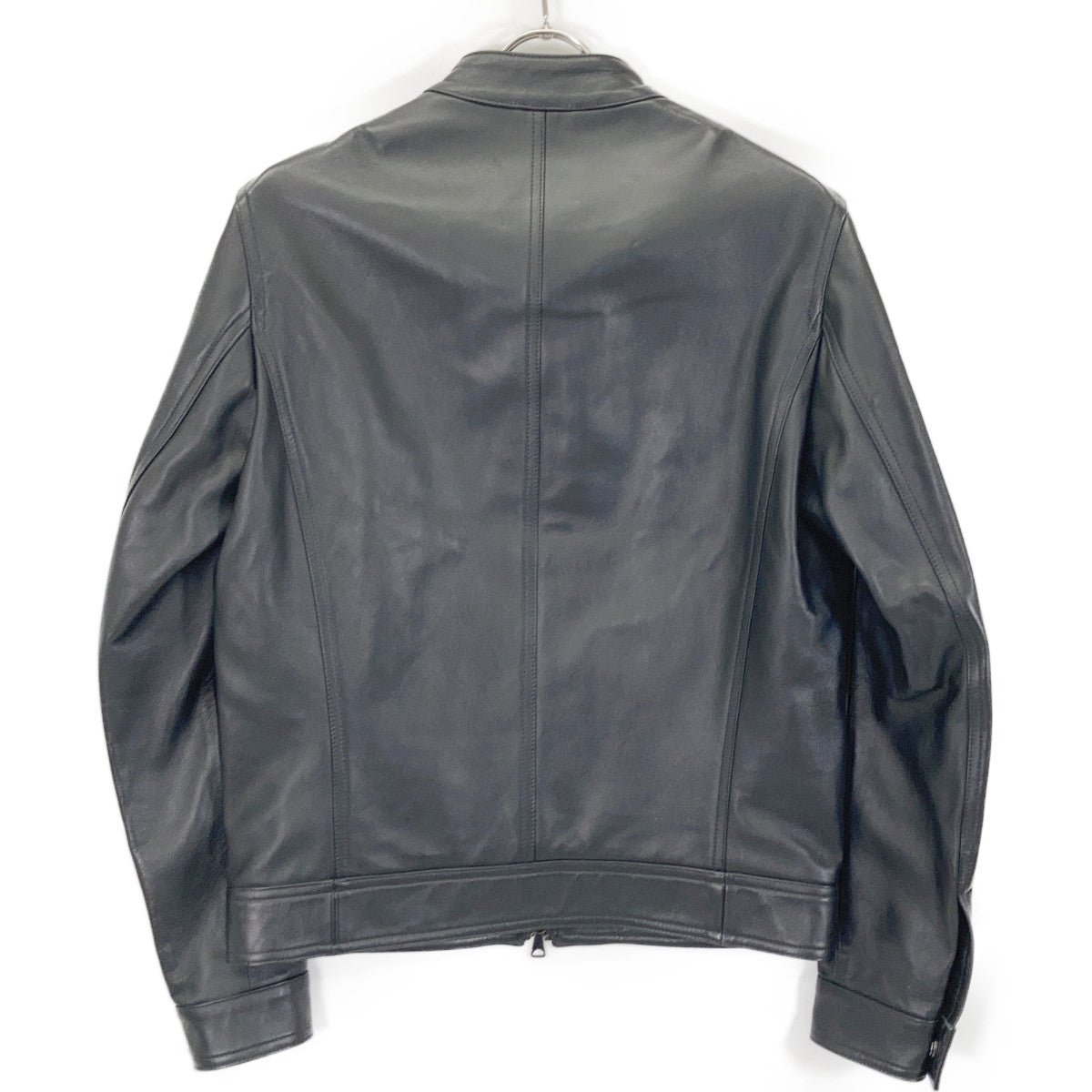 Black Lambskin JURI Single Rider's Jacket 46 Men's
