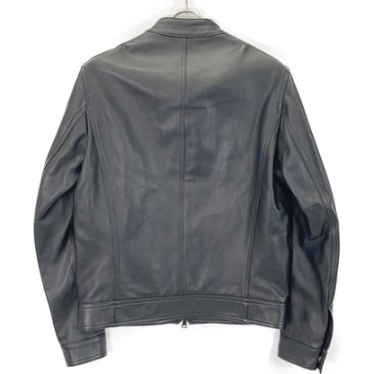 Black Lambskin JURI Single Rider's Jacket 46 Men's