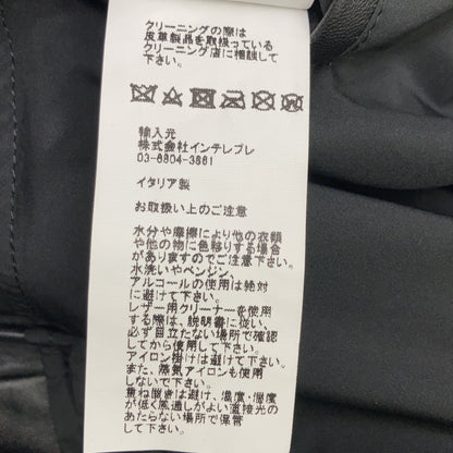 Black Lambskin JURI Single Rider's Jacket 46 Men's