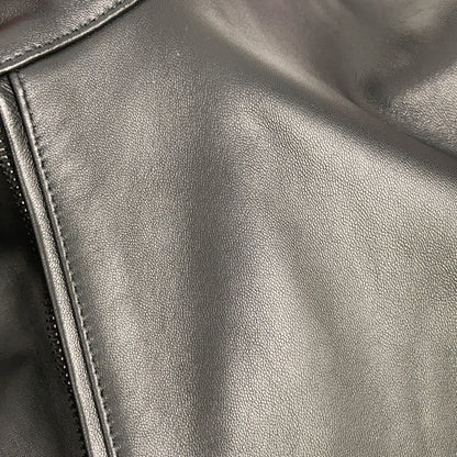 Black Lambskin JURI Single Rider's Jacket 46 Men's