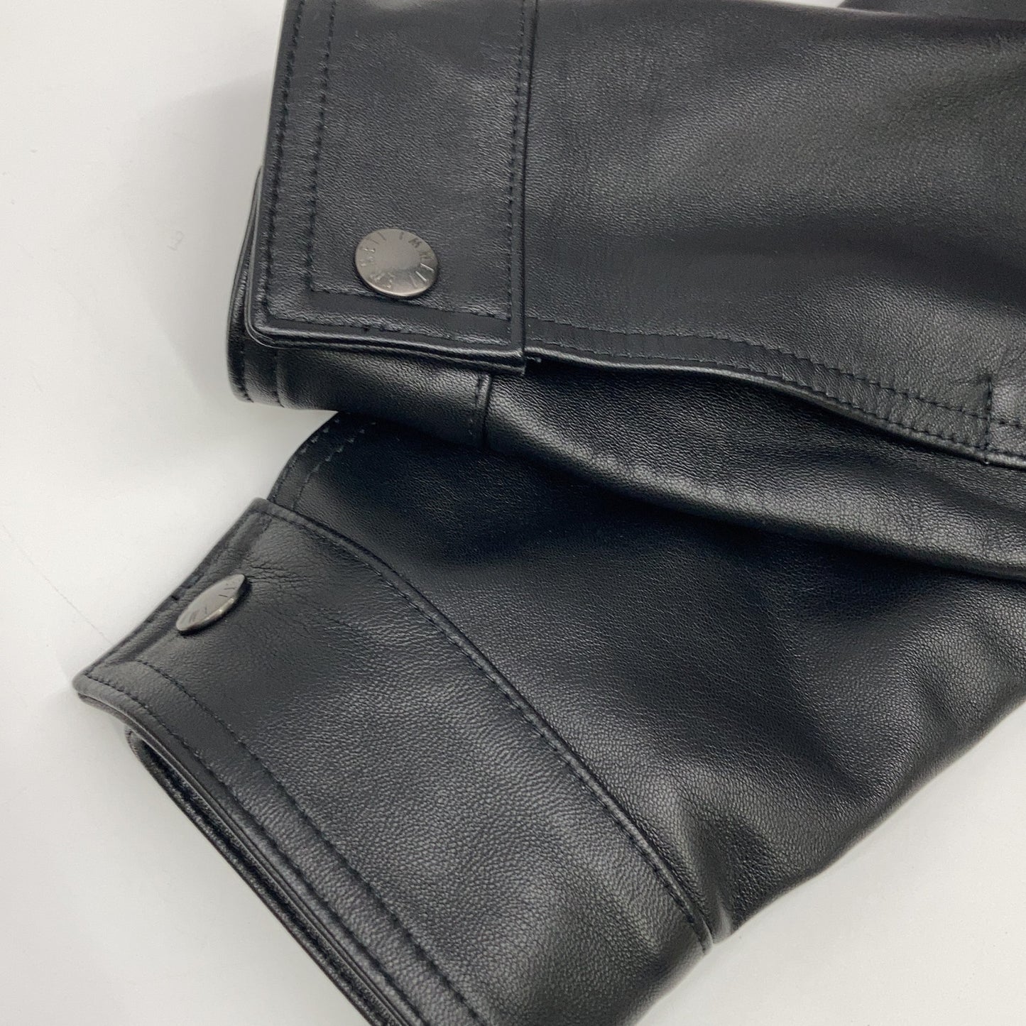 Black Lambskin JURI Single Rider's Jacket 46 Men's