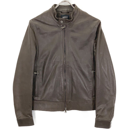 EMMETI Brown lambskin JURI single-breasted motorcycle jacket Jacket