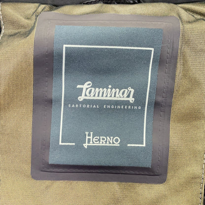 HERNO 赫尔诺 MP00001UL 22年 黑色 层压防水弹力尼龙无缝绗缝×中磅针织混纺羽绒夹克 46