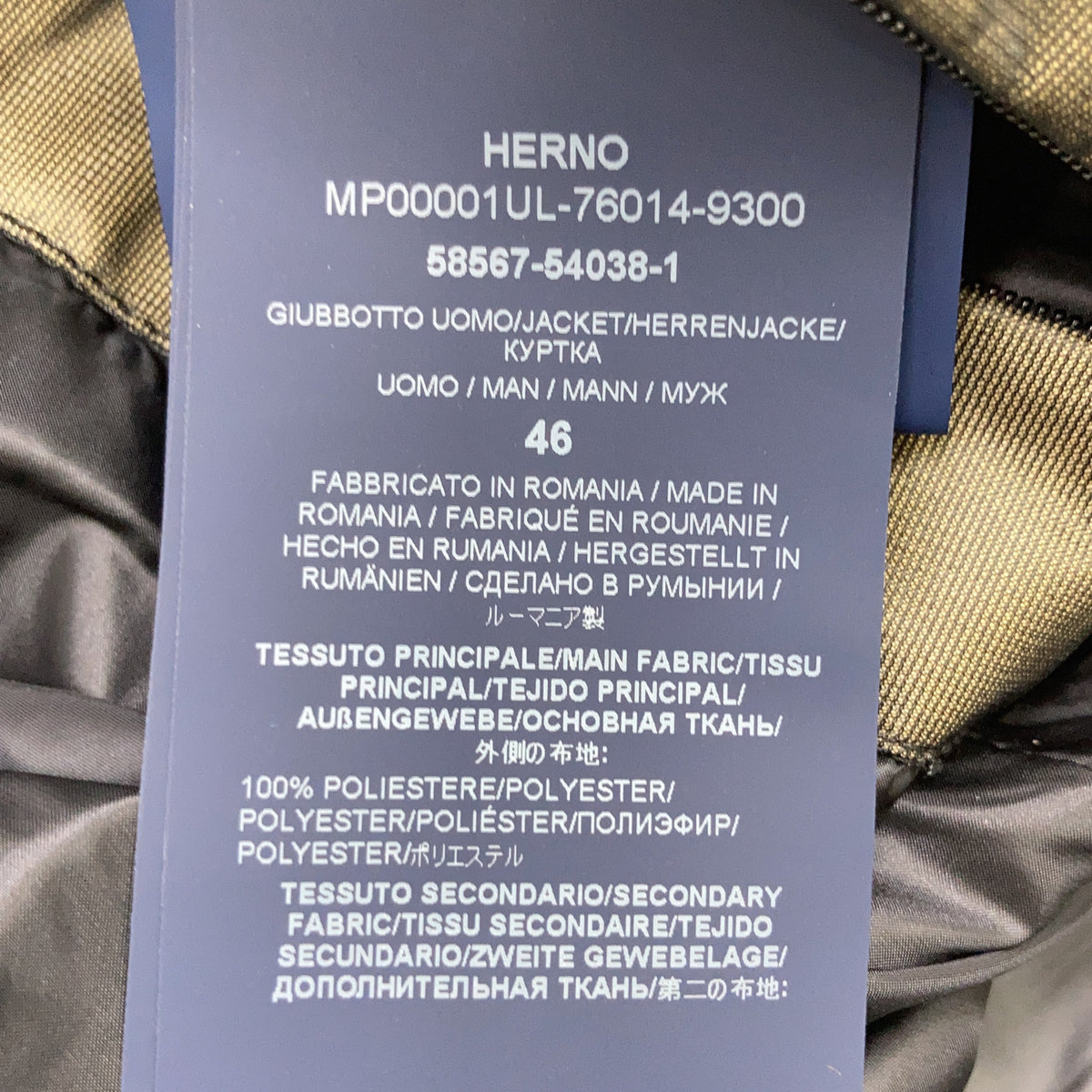 HERNO 赫尔诺 MP00001UL 22年 黑色 层压防水弹力尼龙无缝绗缝×中磅针织混纺羽绒夹克 46