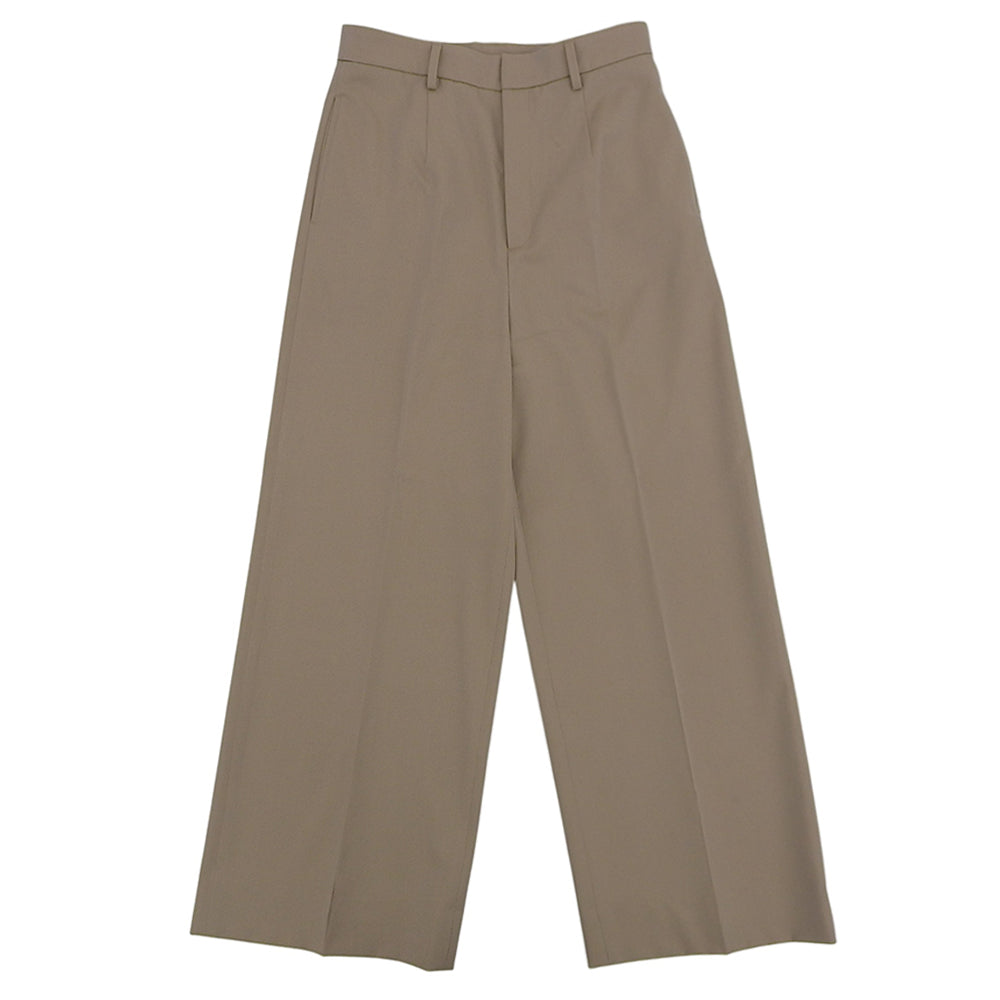 Excellent condition wool center press wide-leg slacks bottoms women's beige 38 24-030-500-4010 bottoms 38 women's