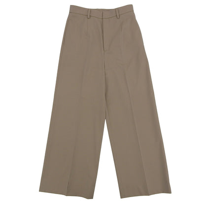 Excellent condition wool center press wide-leg slacks bottoms women's beige 38 24-030-500-4010 bottoms 38 women's