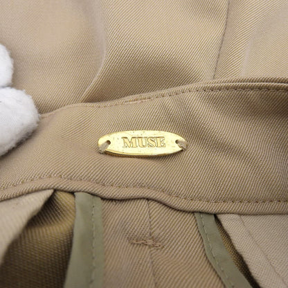 Excellent condition wool center press wide-leg slacks bottoms women's beige 38 24-030-500-4010 bottoms 38 women's