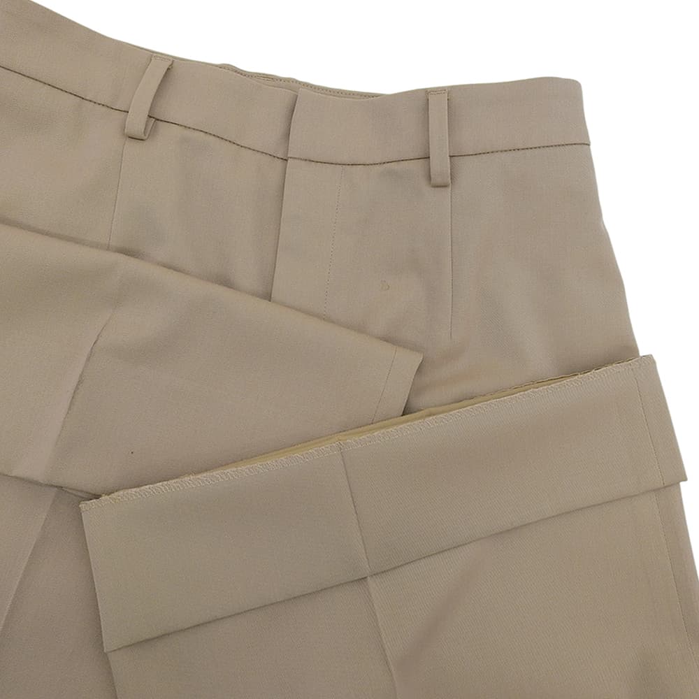 Excellent condition wool center press wide-leg slacks bottoms women's beige 38 24-030-500-4010 bottoms 38 women's