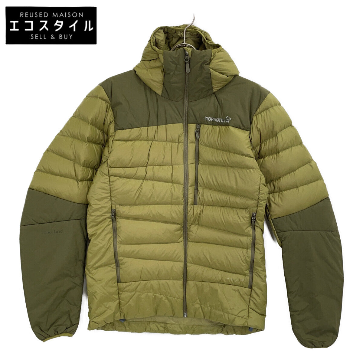 NORRONA ノローナ カーキ フォルケティン ダウン750 フードジャケット ジャケット