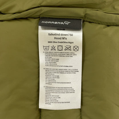 NORRONA ノローナ カーキ フォルケティン ダウン750 フードジャケット ジャケット