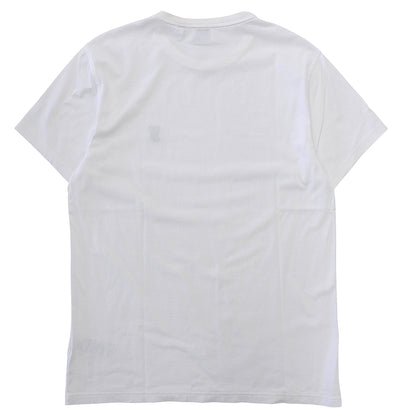 SALE BURBERRY excellent condition cotton embroidered emblem logo short-sleeve T-shirt tops men's white M 8014021 tops