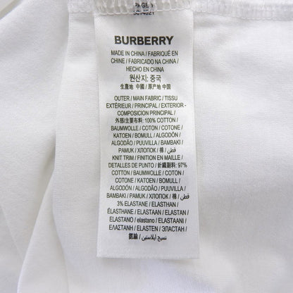 SALE BURBERRY excellent condition cotton embroidered emblem logo short-sleeve T-shirt tops men's white M 8014021 tops