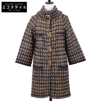 CHANEL シャネル 【美品】P41671K03112 グリボアボタン ウールｘカシミヤ ニット コート