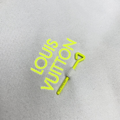 LOUIS VUITTON White Hook Detail Signature Short-Sleeve Knit Top
