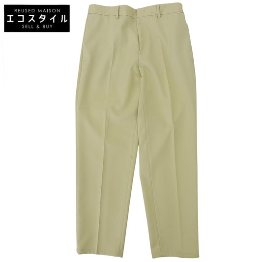 JILSANDER ジルサンダー 美品 センタープレス スラックス パンツ ボトムス メンズ イエロー 48 J21KA0011 23年 ボトムス