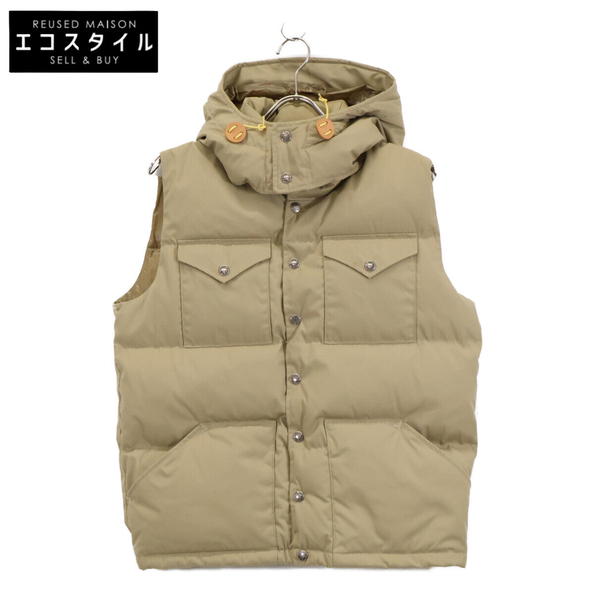 ND2750N BEIGE 65/35 Hooded Sierra Vest Hooded Down Vest Vest M Men's