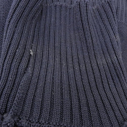 100% Wool Turtleneck Knit Top for Men - Dark Navy, Size 44