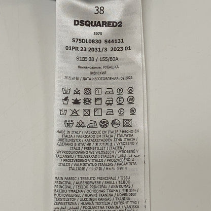 DSQUARED2 ディース夸德 23年款 S75DL0830 黑色 喇叭袖 短袖衬衫 上衣