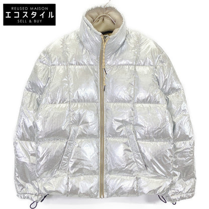 A03145 Silver collar change zip-up nylon down jacket XS women's