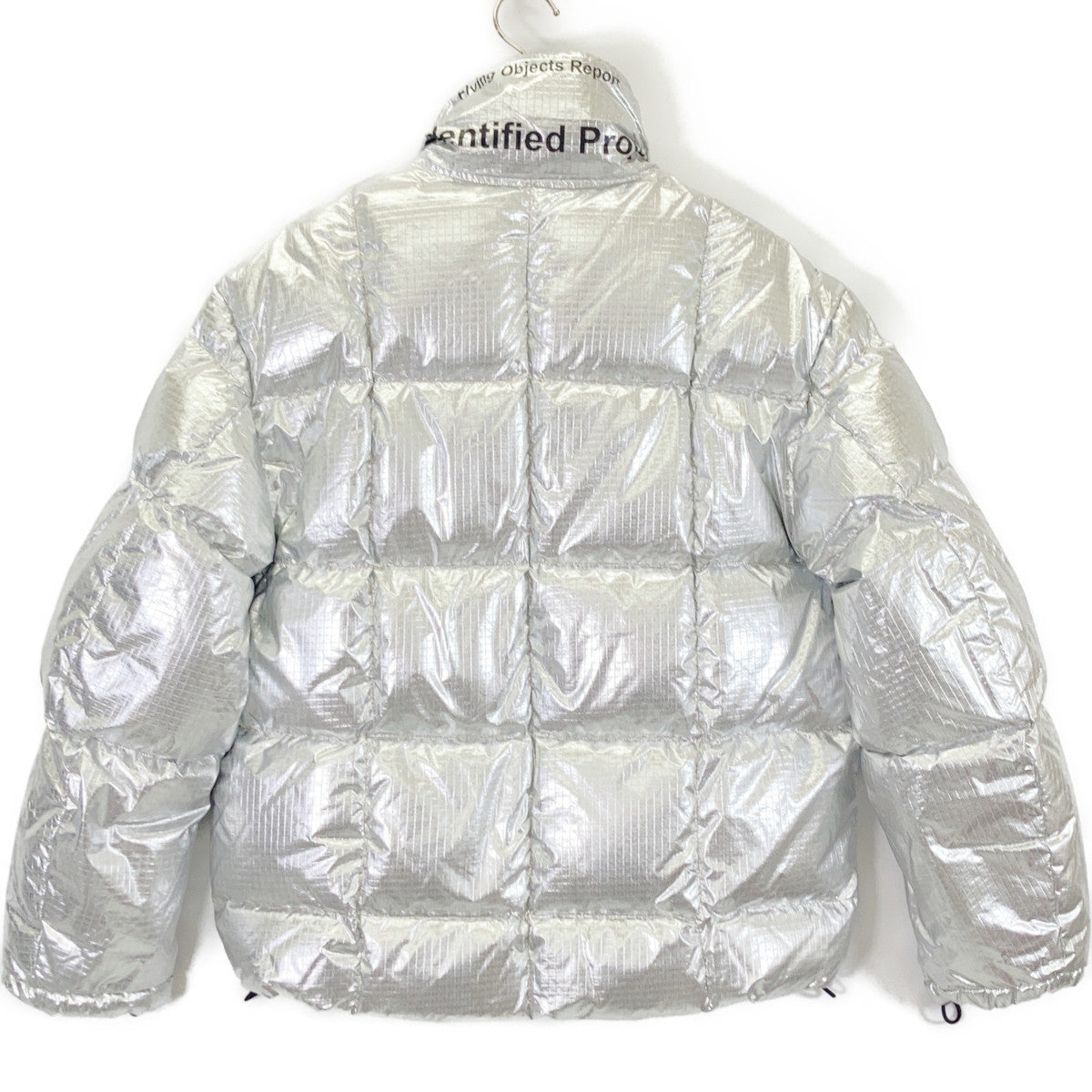 DIESEL ディーゼル A03145 シルバー 襟切り替え ジップアップナイロンダウンジャケット ジャケット