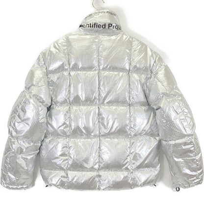 DIESEL ディーゼル A03145 シルバー 襟切り替え ジップアップナイロンダウンジャケット ジャケット
