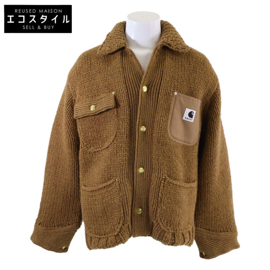 sacai サカイ ｘCarhartt WIP【美品/23AW】23-03111M Knit Jacket Michigan ニットジャケット ミシガン ジャケット