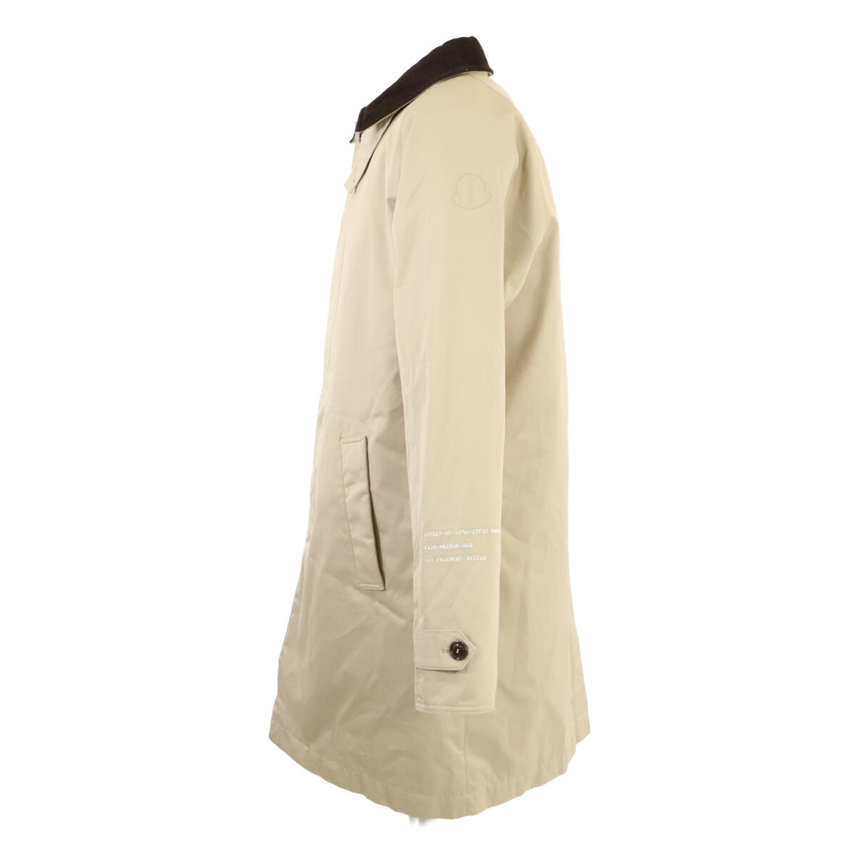 MONCLER Moncler [GENIUS] x FRAGMENT 18 VALLOR Collar Corduroy Balmacaan Down Coat Jacket