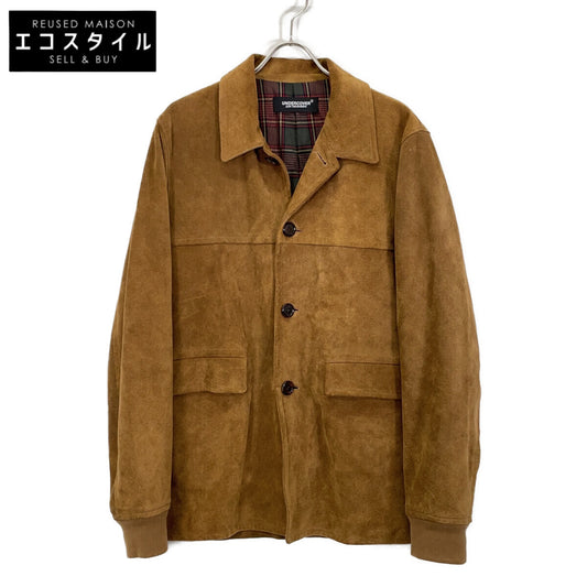 21SS UC1A4205 Brown Check Lining Calf Suede Leather Jacket Jacket 3 Men's
