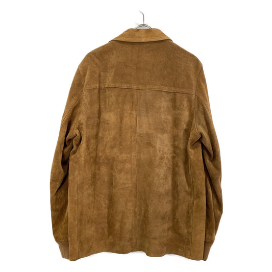 21SS UC1A4205 Brown Check Lining Calf Suede Leather Jacket Jacket 3 Men's