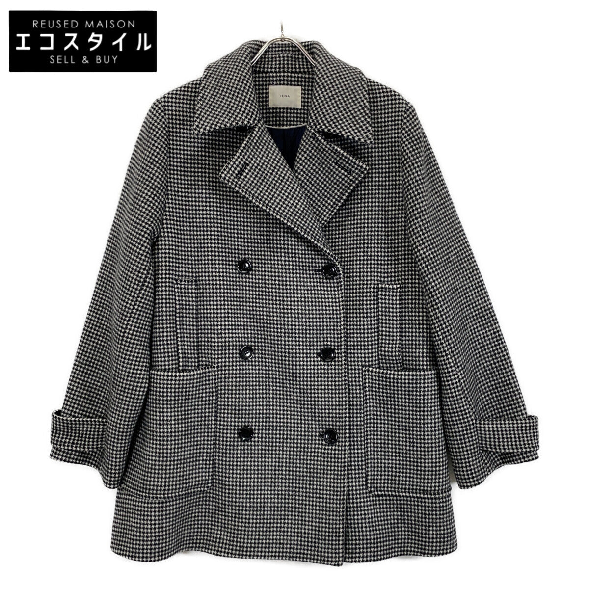 24AW Houndstooth Geelong Lamb P-Coat, Coat, 38, Women's