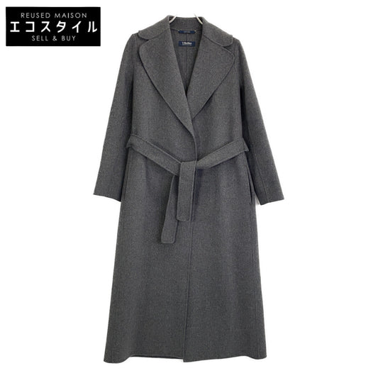 S MaxMara エスマックスマーラ グレー ポルド/POLDO ピュアヴァージンウール ダブルフェイスコート コート