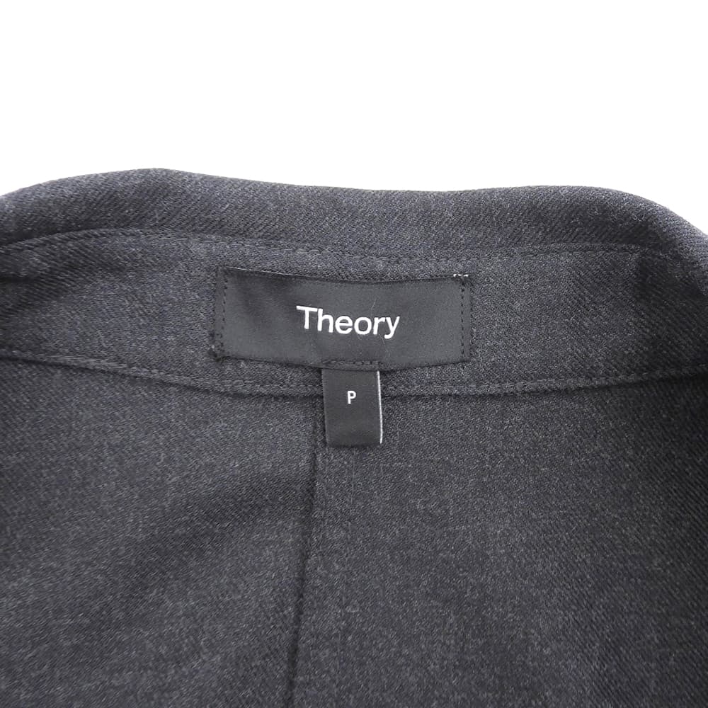 Theory Theory 羊毛混法兰绒腰带连衣裙 女士 灰色 P 01-5305204 25AW 连衣裙