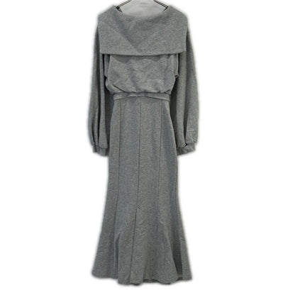 her lip to ハーリップトゥ 1251105016 グレー Half Zip Sweat Dress ワンピース