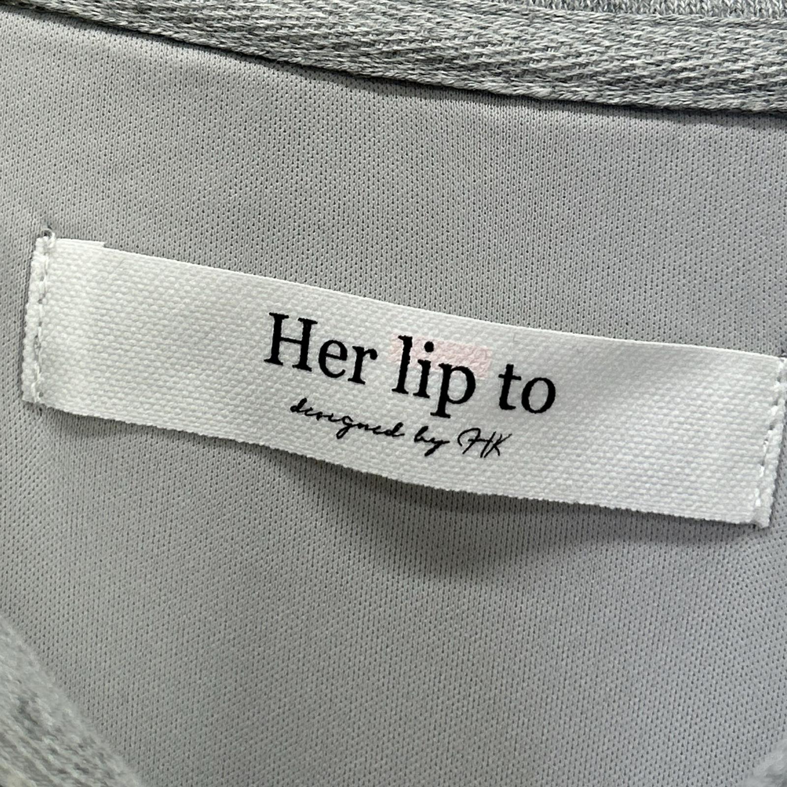 her lip to ハーリップトゥ 1251105016 グレー Half Zip Sweat Dress ワンピース
