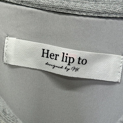 her lip to ハーリップトゥ 1251105016 グレー Half Zip Sweat Dress ワンピース