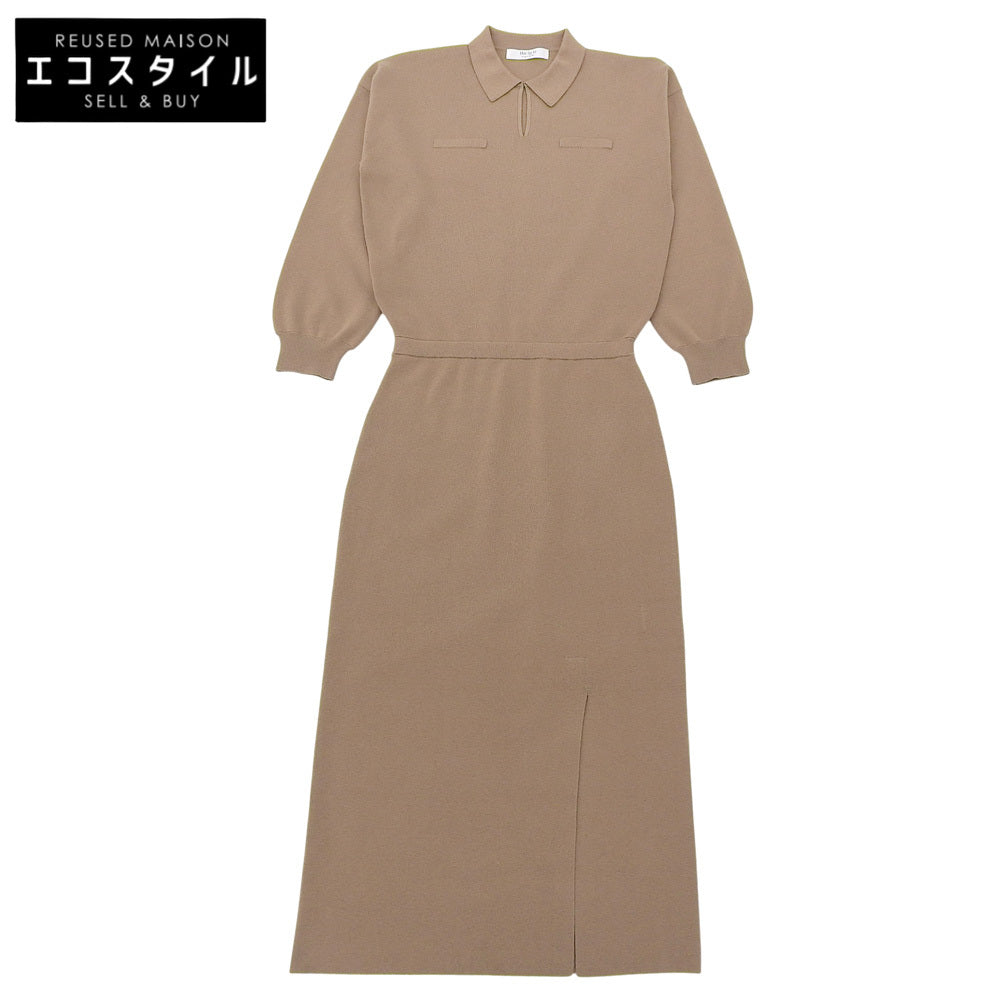 Her lip to Herlipto Serene Collared Knit Dress Women's Brown M 1254205139 Dress