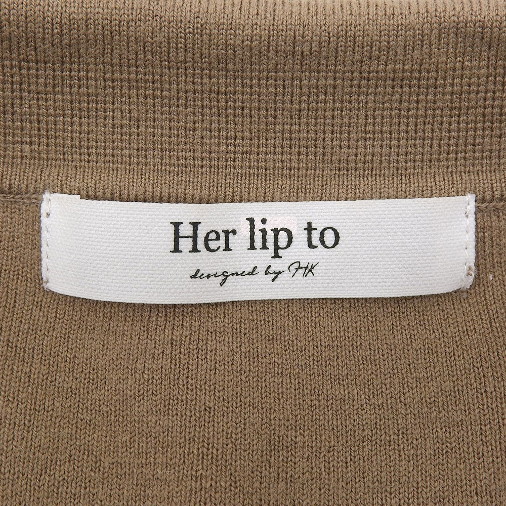 Her lip to Herlipto Serene Collared Knit Dress Women's Brown M 1254205139 Dress