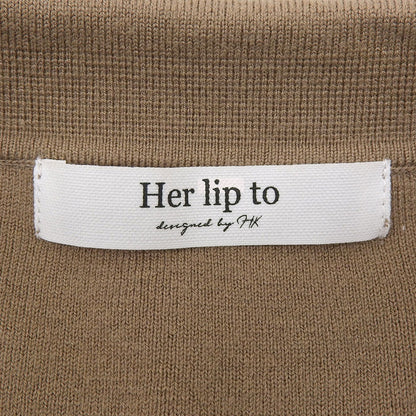 Her lip to Herlipto Serene Collared Knit Dress Women's Brown M 1254205139 Dress