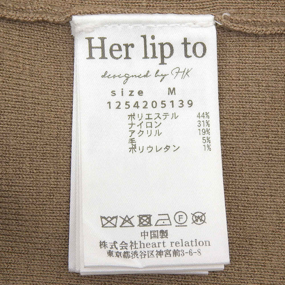 Her lip to Herlipto Serene Collared Knit Dress Women's Brown M 1254205139 Dress