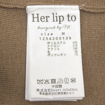 Her lip to Herlipto Serene Collared Knit Dress Women's Brown M 1254205139 Dress