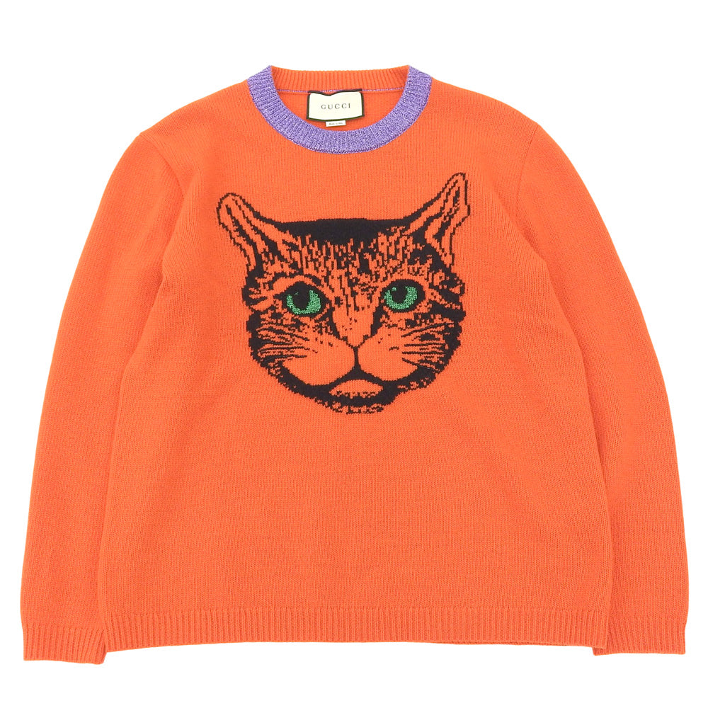 GUCCI グッチ ミスティックキャット セーター ニット トップス レディース オレンジ L 503897 トップス