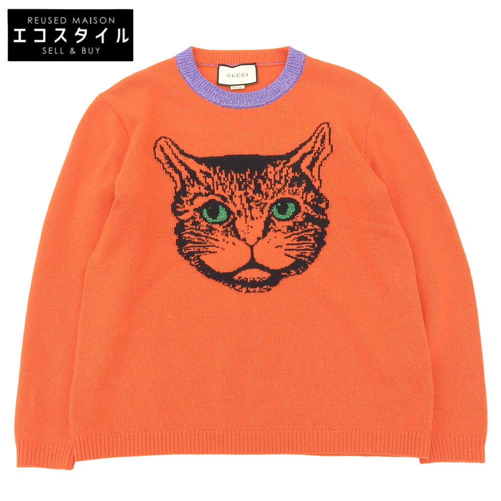 GUCCI グッチ ミスティックキャット セーター ニット トップス レディース オレンジ L 503897 トップス