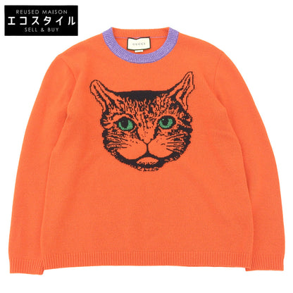 GUCCI グッチ ミスティックキャット セーター ニット トップス レディース オレンジ L 503897 トップス