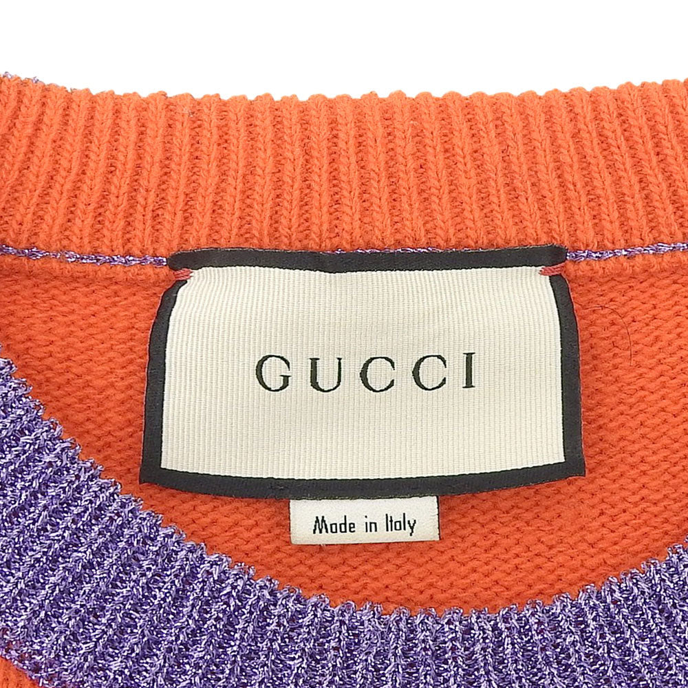 GUCCI Mystic Cat Sweater Knit Top Women's Orange L 503897 Tops
