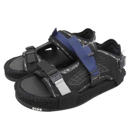 DIOR Atlas Oblique Belt Sandals Men's Black 43 21ELS Shoes