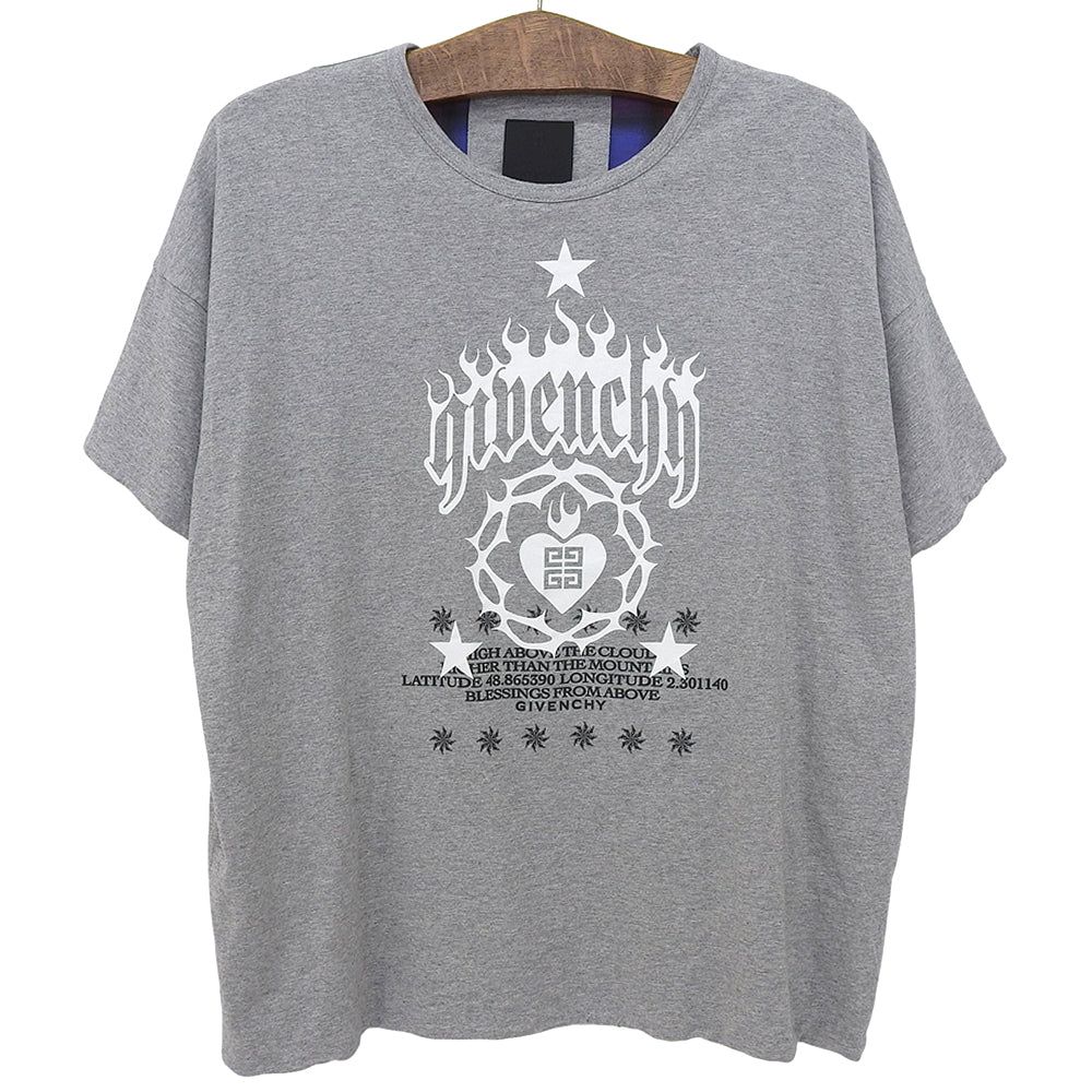 GIVENCHY 纪梵希 复古短袖T恤 男款 灰色 L BM71KN3YHU 上衣