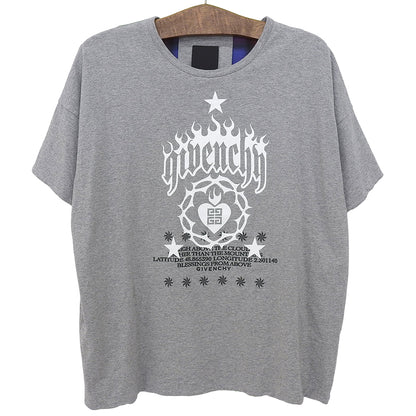 GIVENCHY 纪梵希 复古短袖T恤 男款 灰色 L BM71KN3YHU 上衣