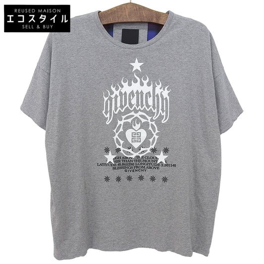 【SALE】 GIVENCHY ジバンシィ ヴィンテージ ショートスリーブ Tシャツ トップス メンズ グレー L BM71KN3YHU トップス