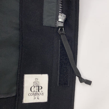 C.P.COMPANY シーピーカンパニー 00's 31184853 ブラック ウールナイロン オーバーサイズフーディコート コート