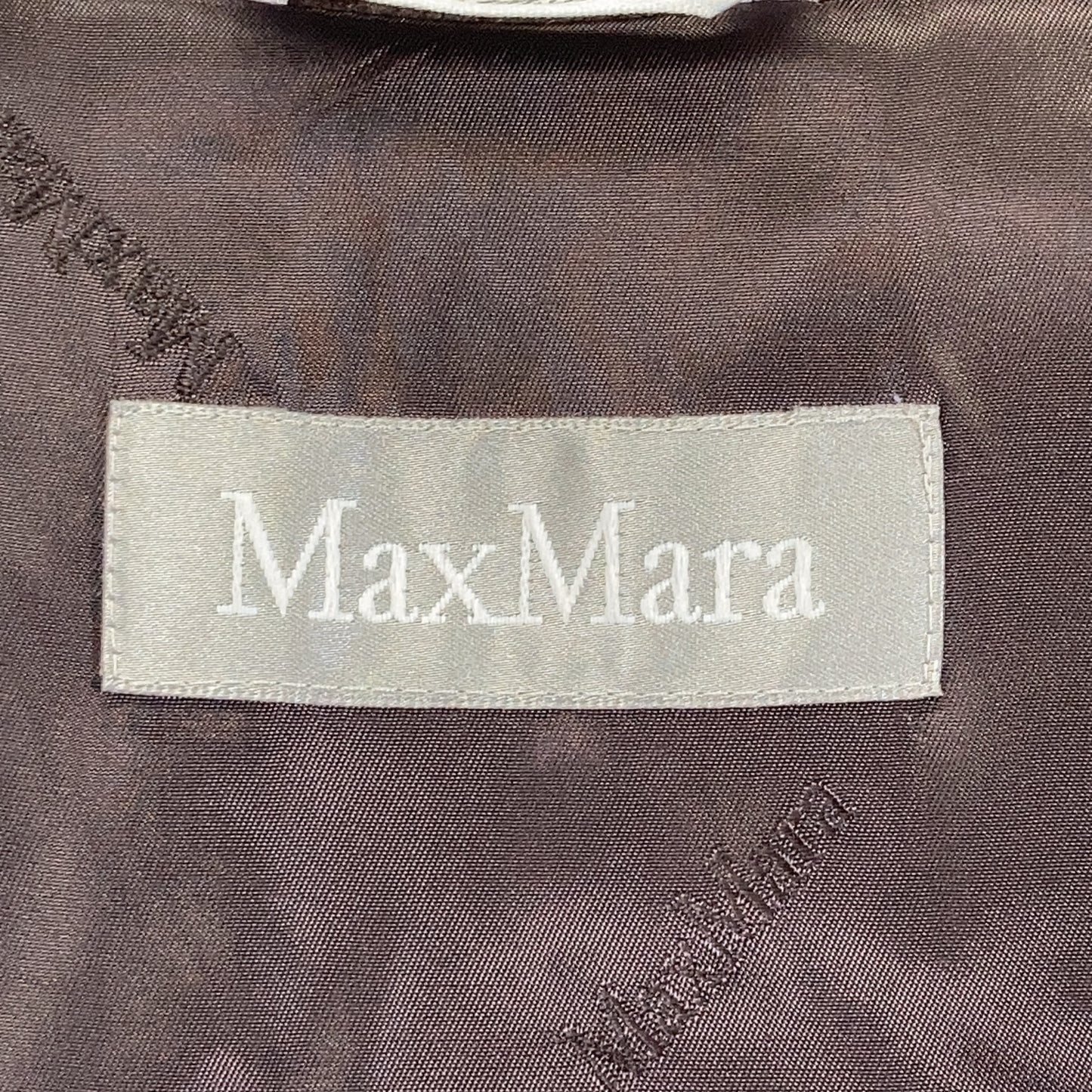 Max Mara 1600015 Brown 100% Wool Belted Semi-Double Long Coat